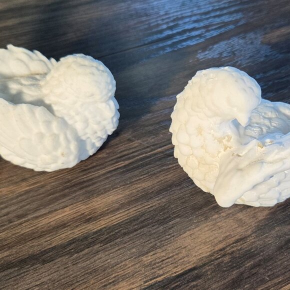 Vintage A.SANTINI (60s/70s) Set of Two Alabaster White Doves - Picture 3 of 6